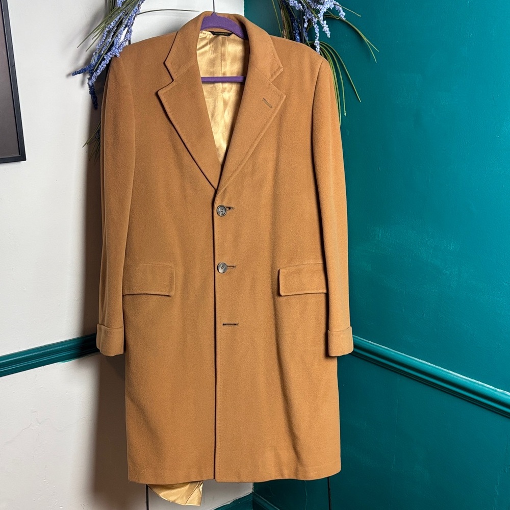 Di silver Men's Tan Overcoat